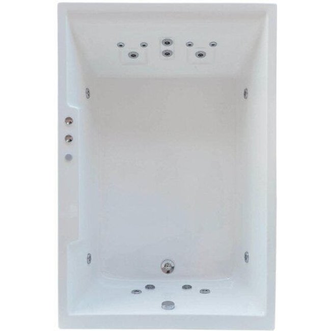 Banheira Hidromassagem Astra Cayman Double Super Luxo 180cmx120cmx52cm - 04 Jatos Branco Acrílico P5