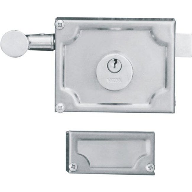 Fechadura para Portão de Sobrepor em Aço Inox 100mm MGM