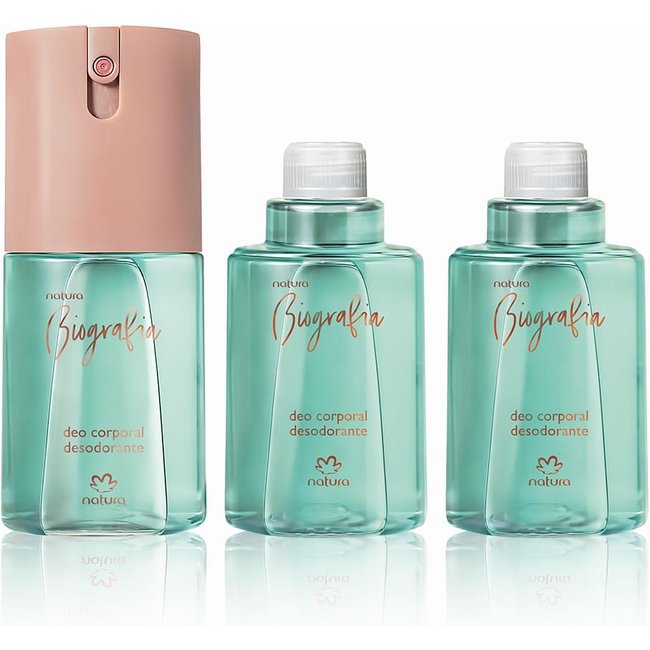 Kit Desodorante Spray Corporal Biografia Feminino (3 produtos)