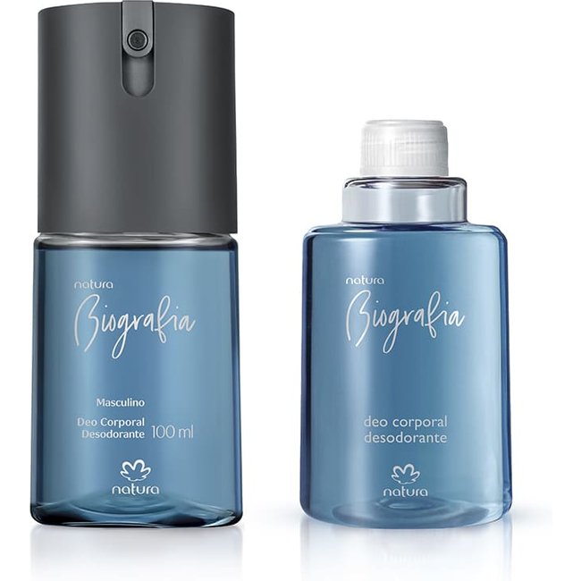 Kit Desodorante Corporal Biografia Masculino com Refil 2 un de 100 ml