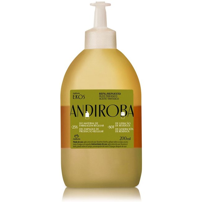 Refil Óleo Trifásico Desodorante Corporal Ekos Andiroba 200 ml