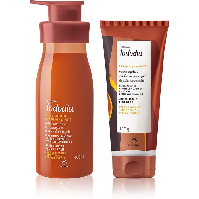 Kit Tododia Jambo Rosa e Flor de Caju com Esfoliante e Hidratante (2 produtos)