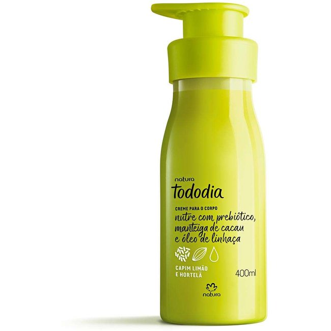 Creme Desodorante Nutritivo Para o Corpo Tododia Capim Limão e Hortelã 400 ml