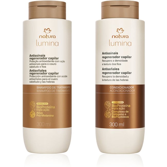 Kit Lumina Antissinais Regenerador Capilar Shampoo e Condicionador (2 produtos)
