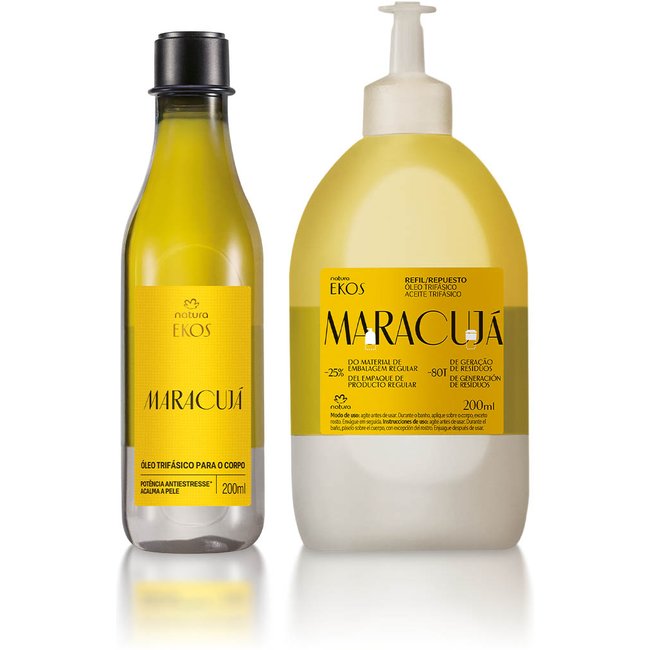 Kit Ekos Maracujá Óleo Trifásico para o Corpo e Refil