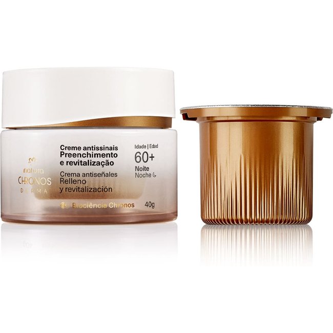 Kit Creme Antissinais 60+ Noite Chronos Derma com Refil