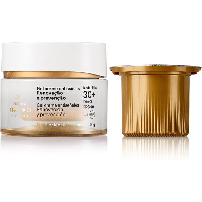 Kit Gel Creme Antissinais 30+ Dia Chronos Derma com Refil