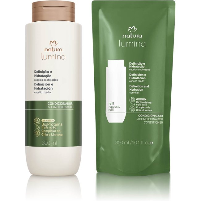 Kit Condicionador com Refil Lumina Definição e Hidratação de Cabelos Cacheados