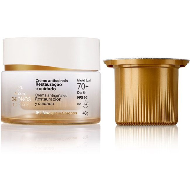 Kit Creme Antissinais 70+ Dia Chronos Derma com Refil