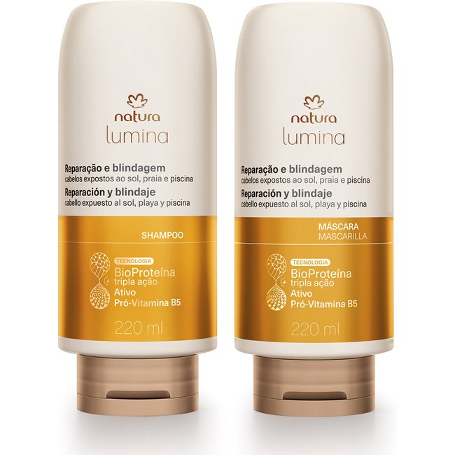Kit Shampoo e Máscara Lumina para Reparação e Blindagem