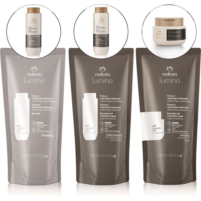 Kit Força e Reparação Molecular Lumina (3 produtos)
