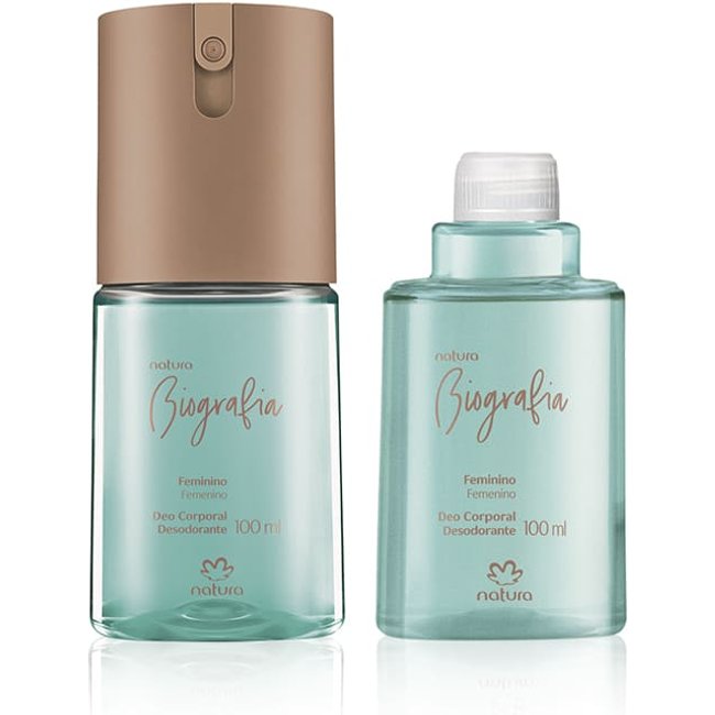 Kit Desodorante Corporal Biografia Feminino com Refil 2 un de 100 ml
