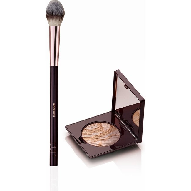 Kit Una Iluminador Marmorizado e Pincel