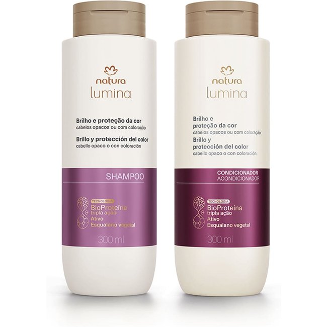 Kit Shampoo e Condicionador Brilho e Proteção da Cor Lumina