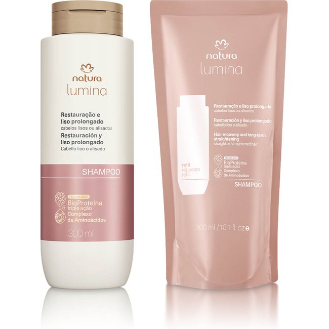 Kit Shampoo com Refil Lumina Restauração e Liso Prolongado