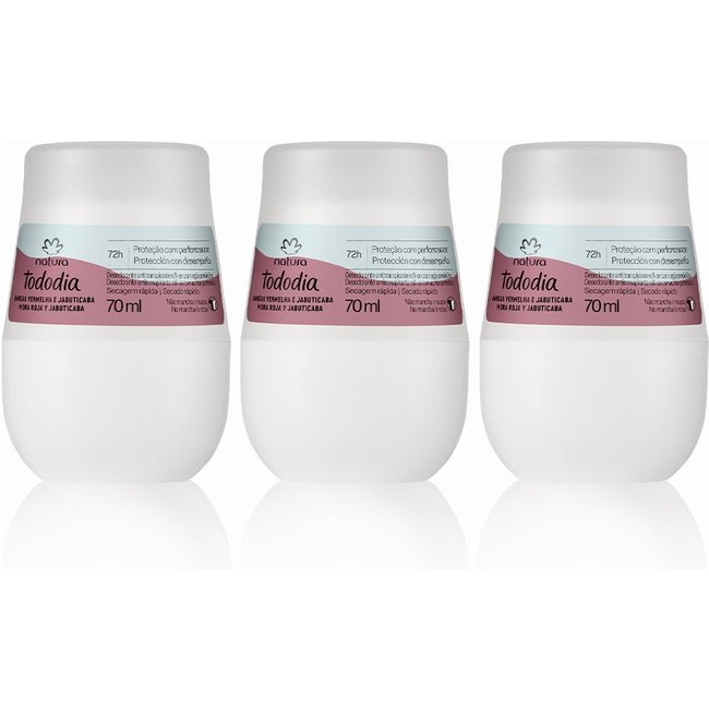 Kit Desodorante Antitranspirante Roll-on Amora Vermelha e Jabuticaba (3 unidades)