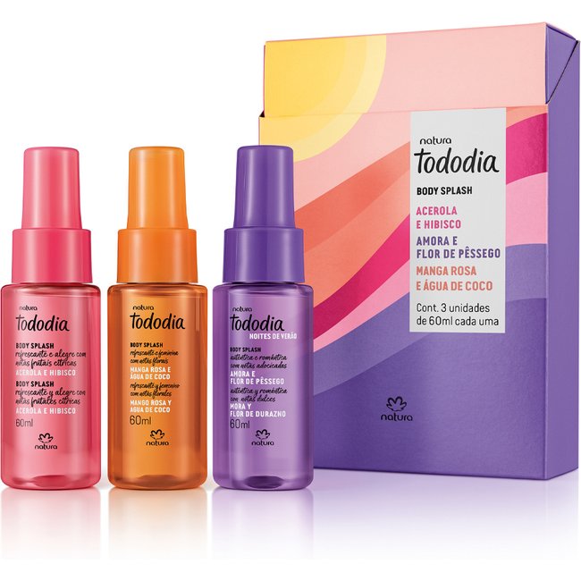 Kit Tododia Body Splash Miniaturas Verão (3 unidades)