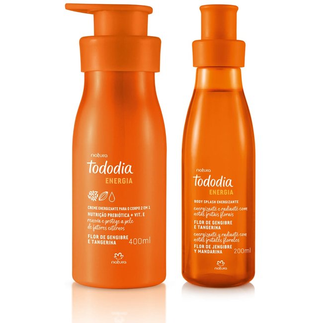 Kit Tododia Energia Flor de Gengibre e Tangerina com Body Splash