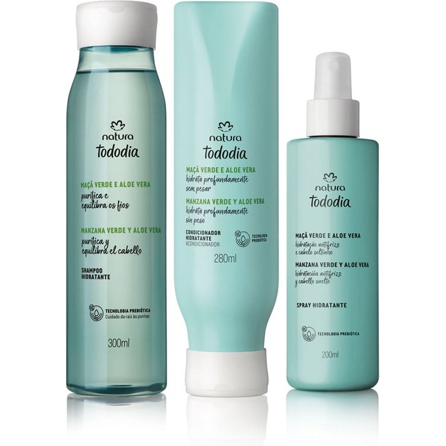 Kit HidratanteTododia Maçã Verde e Aloe Vera (3 produtos)