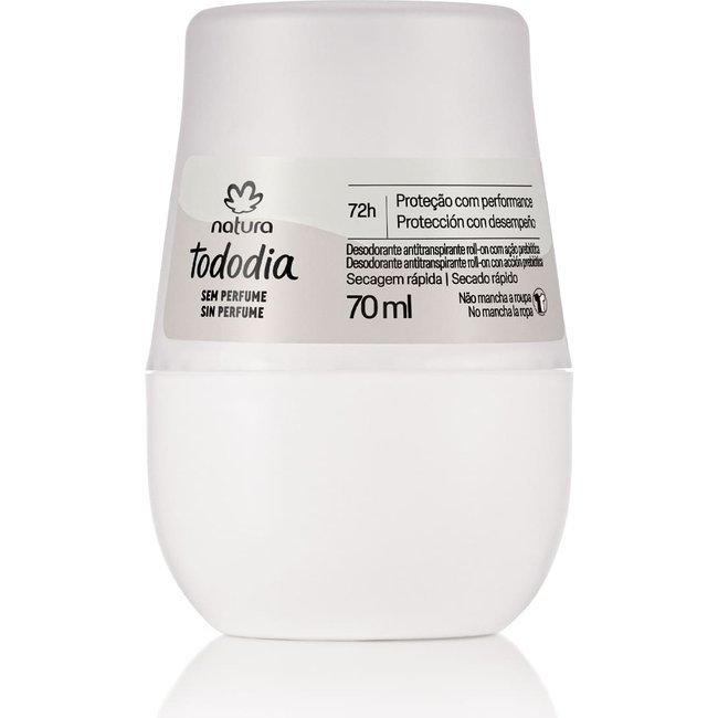 Desodorante Antitranspirante Roll-on Tododia Sem Perfume 70 ml