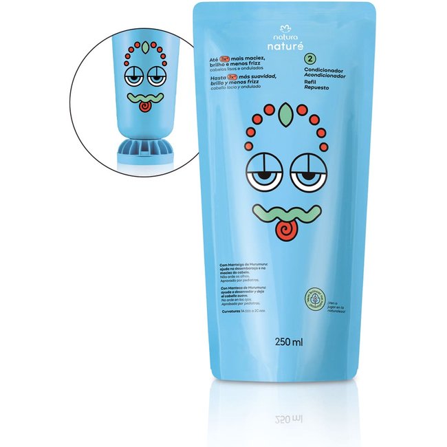 Refil Condicionador para Cabelos Lisos e Ondulados Naturé 250 ml