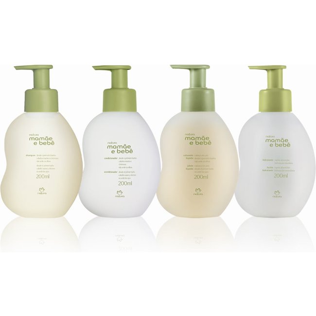 Kit Mamãe e Bebê Shampoo, Condicionador, Sabonete Líquido e Hidratante (4 produtos)