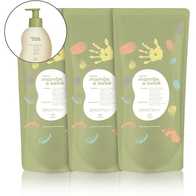 Kit Refil Shampoo Mamãe e Bebê (3 unidades)
