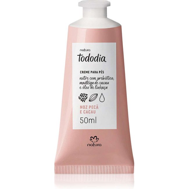 Creme Desodorante Nutritivo para os Pés Noz Pecã e Cacau Tododia 50ml