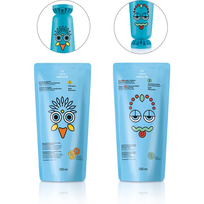 Kit Naturé Refis Cabelos Lisos e Ondulados 2 un de 250 ml