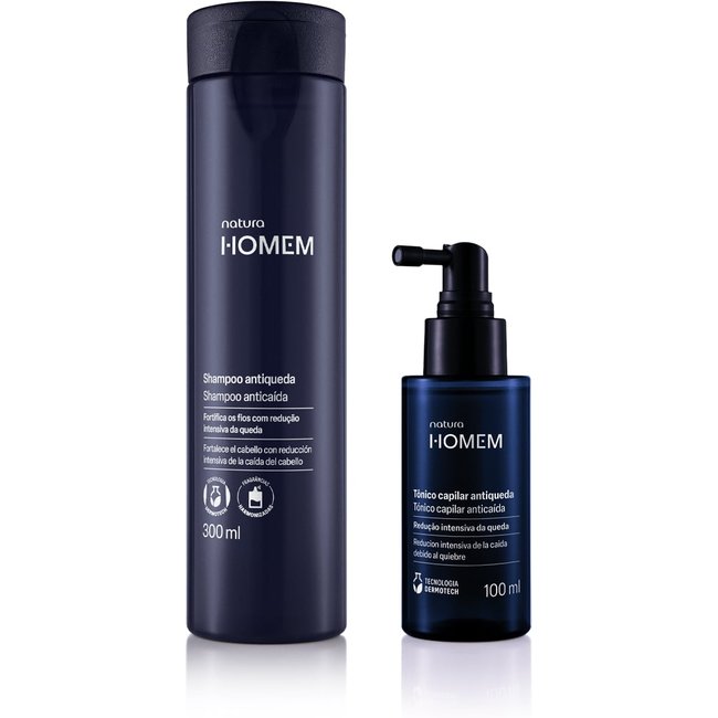 Kit Shampoo Antiqueda e Tônico Capilar Antiqueda Natura Homem (2 produtos)