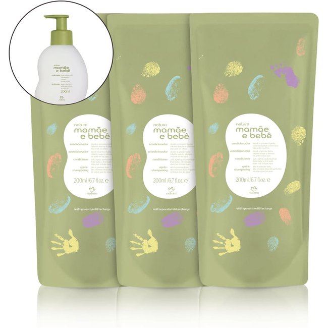 Kit Refil Condicionador Suave Mamãe e Bebê (3 unidades)