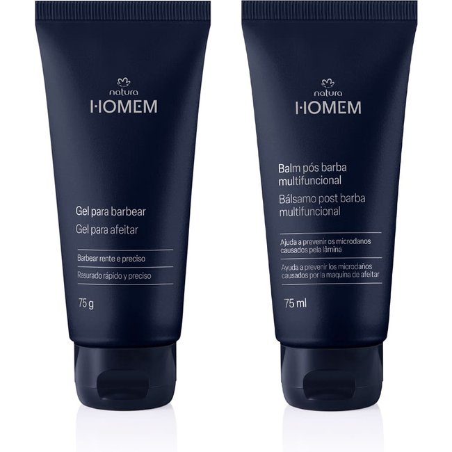 Kit Gel para Barbear e Balm Pós-barba Natura Homem (2 produtos)