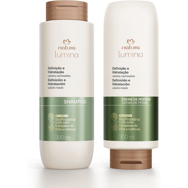 Kit Shampoo e Creme de Pentear Lumina para Definição e Hidratação de Cabelos Cacheados (2 produtos)
