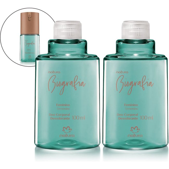 Kit Refil Desodorante Corporal Biografia Feminino (2 produtos)