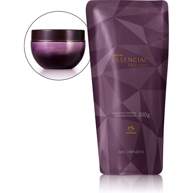 Refil Desodorante Hidratante Corporal Perfumado Essencial Exclusivo 200 g