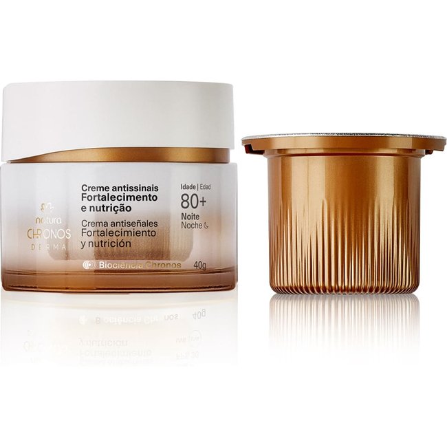 Kit Creme Antissinais 80+ Noite Chronos Derma com Refil