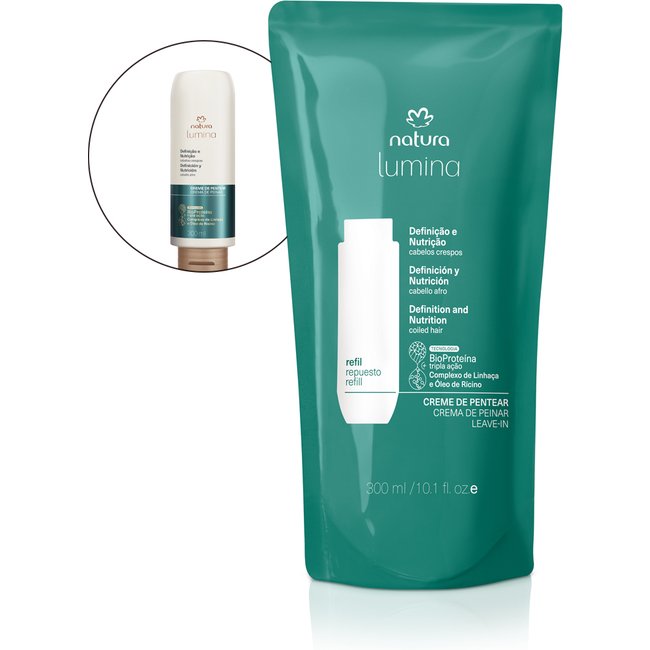 Refil Creme de Pentear Ativador para Cabelos Crespos Lumina 300 ml