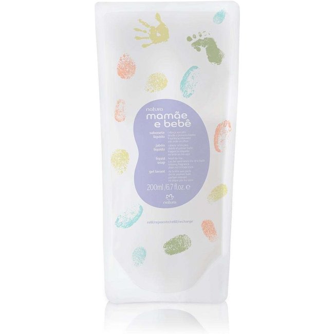 Refil Sabonete Líquido Relaxante da Cabeça aos Pés Mamãe e Bebê 200 ml