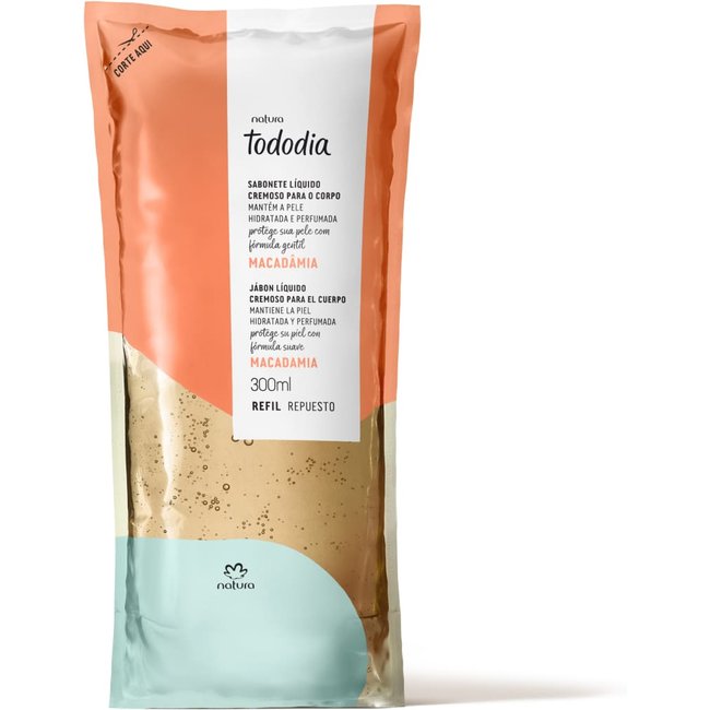 Refil Sabonete Líquido Cremoso para o Corpo Tododia Macadâmia 300 ml