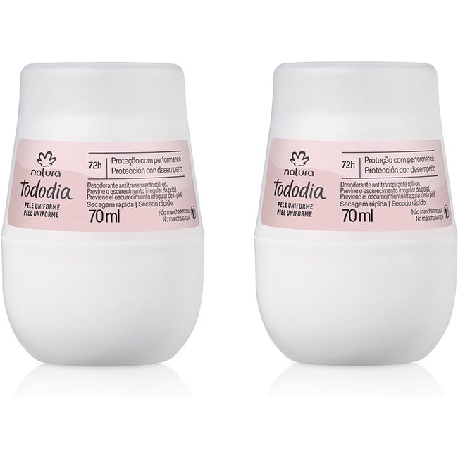 Kit Desodorante Antitranspirante Roll-on Tododia Pele Uniforme 2 un de 70 ml