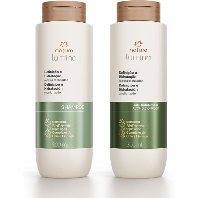 Kit Shampoo e Condicionador Lumina Definição e Hidratação de Cabelos Cacheados (2 produtos)