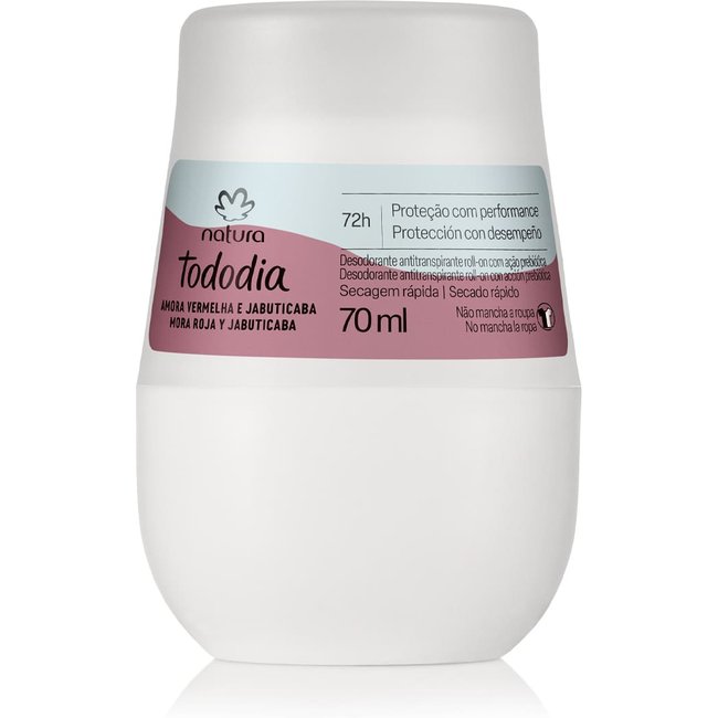 Desodorante Antitranspirante Roll-on Tododia Amora Vermelha e Jabuticaba 70 ml