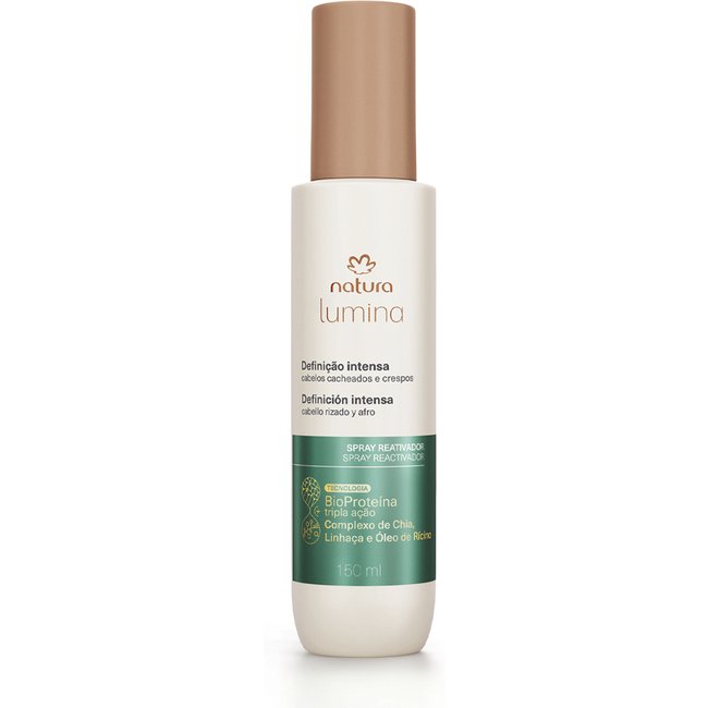 Spray Umidificador Reativador para Cabelos Cacheados e Crespos Lumina 150 ml