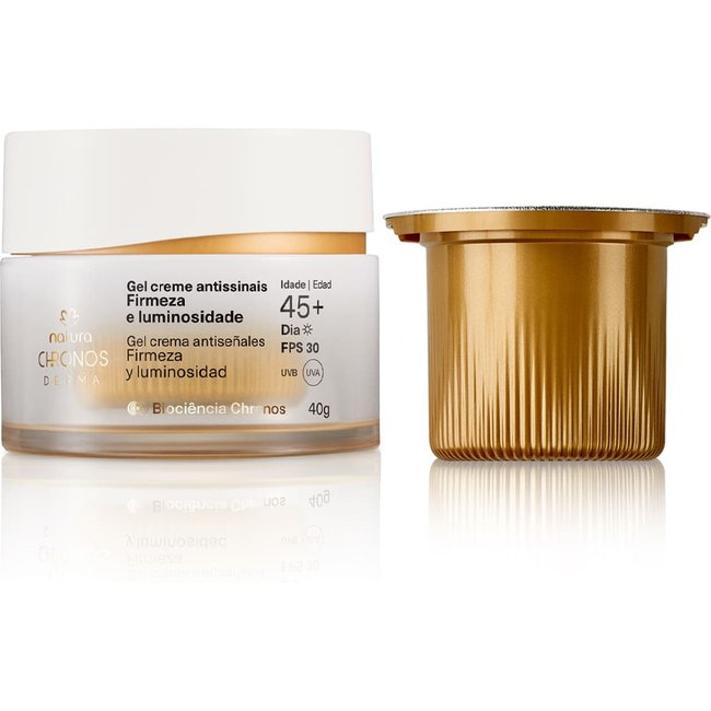 Kit Gel Creme Antissinais 45+ Dia Chronos Derma com Refil