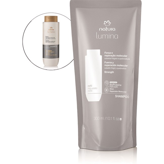 Refil Shampoo Força e Reparação Molecular Lumina 300 ml