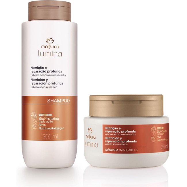 Kit Shampoo e Máscara Lumina para Nutrição e Reparação Profunda (2 produtos)