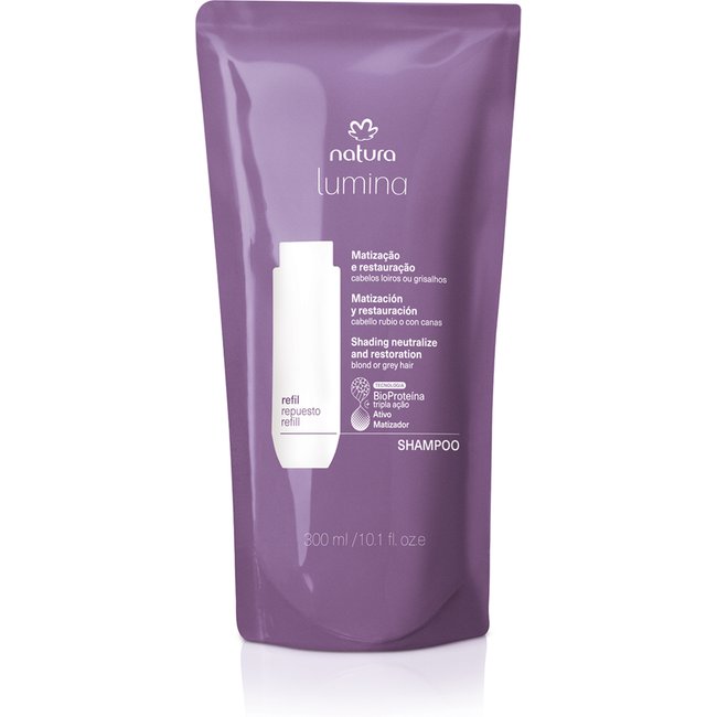 Refil Shampoo Lumina Matizador para Matização e Restauração 300 ml