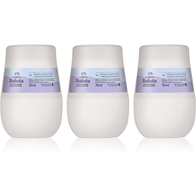 Kit Desodorante Antitranspirante Roll-on Algodão (3 unidades)