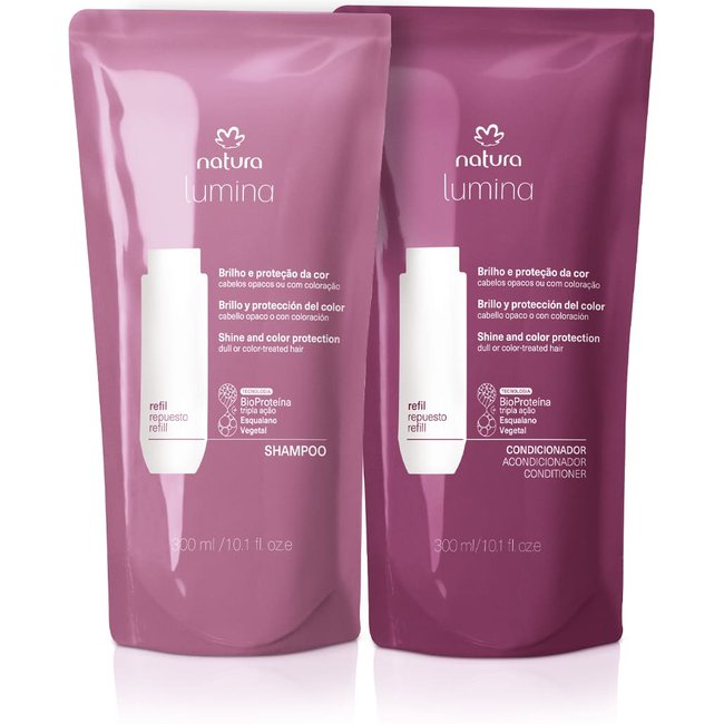 Kit Refis Shampoo e Condicionador Lumina Brilho e Proteção da Cor