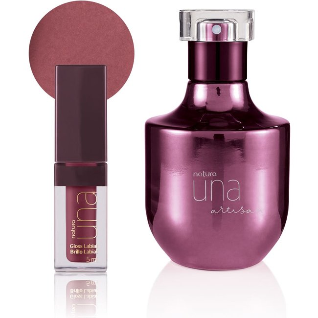 Kit Una Artisan Deo Parfum e Gloss Labial Hidratação Ativa